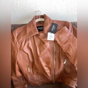 Guess Brown Leather Jacket